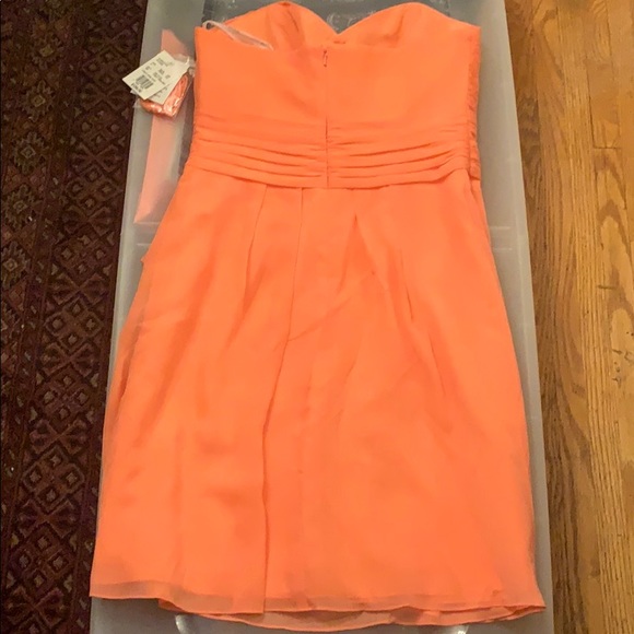 David’s Bridal Neon Pink Strapless Wedding Dress - Picture 6 of 8